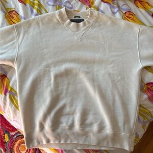 Abercrombie & Fitch Men's Off-White Crewneck Sweater